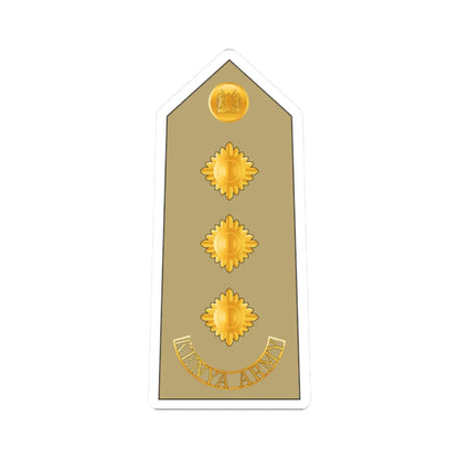 09. Kenyan Army CAPT (Kenya) (Military Rank) STICKER Vinyl Kiss-Cut Decal 2 Inch White - The Sticker Space