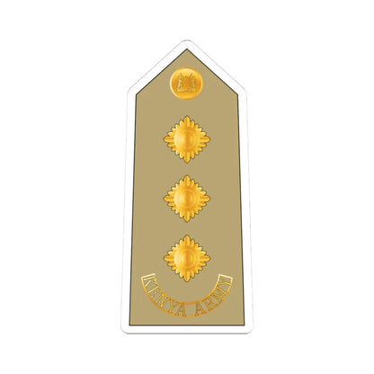 09. Kenyan Army CAPT (Kenya) (Military Rank) STICKER Vinyl Kiss-Cut Decal 3 Inch White - The Sticker Space