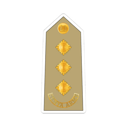 09. Kenyan Army CAPT (Kenya) (Military Rank) STICKER Vinyl Kiss-Cut Decal 4 Inch White - The Sticker Space