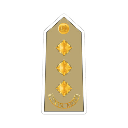 09. Kenyan Army CAPT (Kenya) (Military Rank) STICKER Vinyl Kiss-Cut Decal 6 Inch White - The Sticker Space