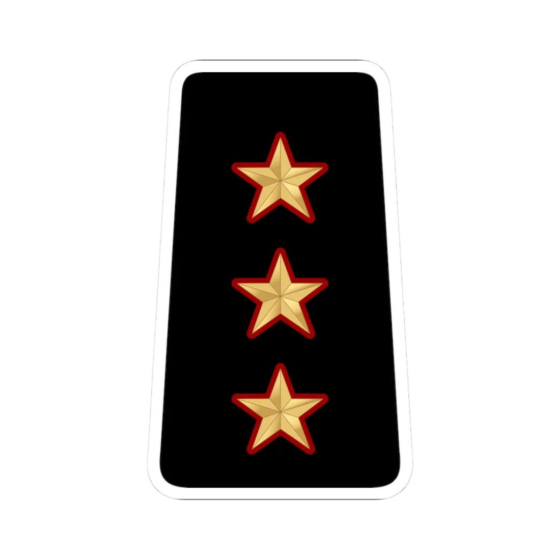 09. KNF CAPT (Kuwait) (Military Rank) STICKER Vinyl Kiss-Cut Decal 3 Inch White - The Sticker Space