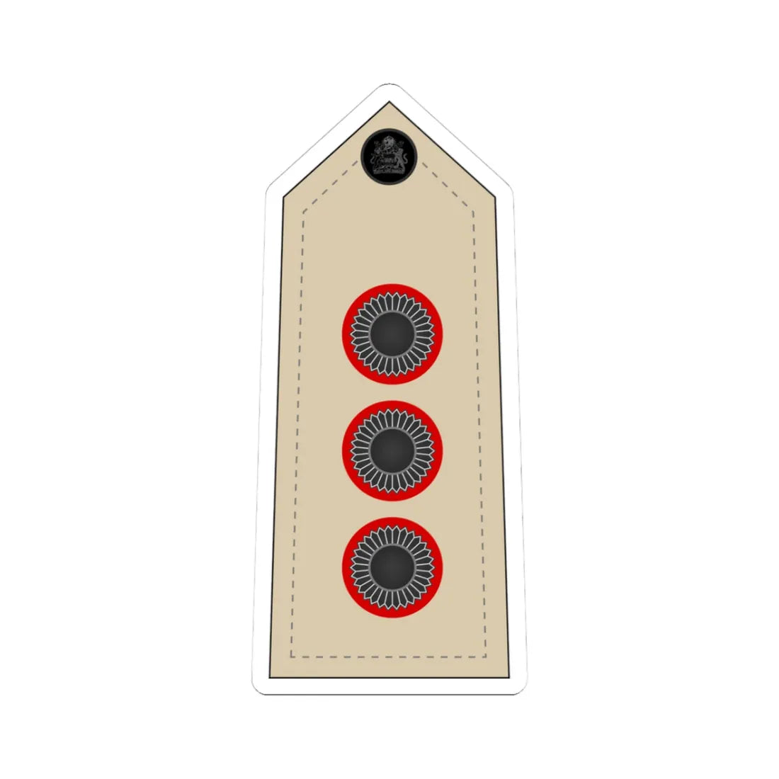09. Malawi Army   CAPT (Malawi) (Military Rank) STICKER Vinyl Kiss-Cut Decal 3 Inch White - The Sticker Space