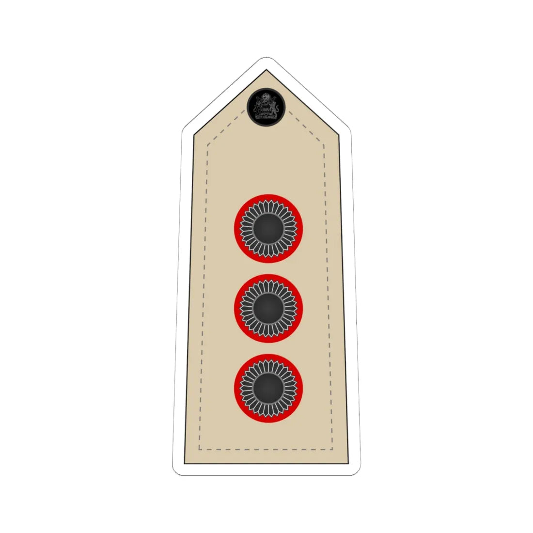 09. Malawi Army   CAPT (Malawi) (Military Rank) STICKER Vinyl Kiss-Cut Decal 6 Inch White - The Sticker Space