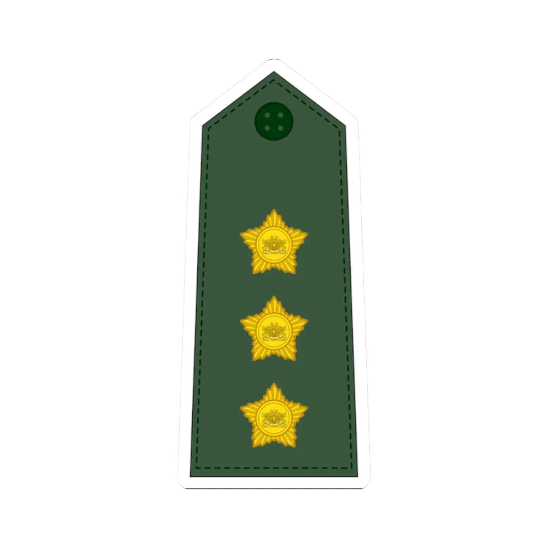09. Myanmar Army CAPT (Myanmar) (Military Rank) STICKER Vinyl Kiss-Cut Decal 2 Inch White - The Sticker Space