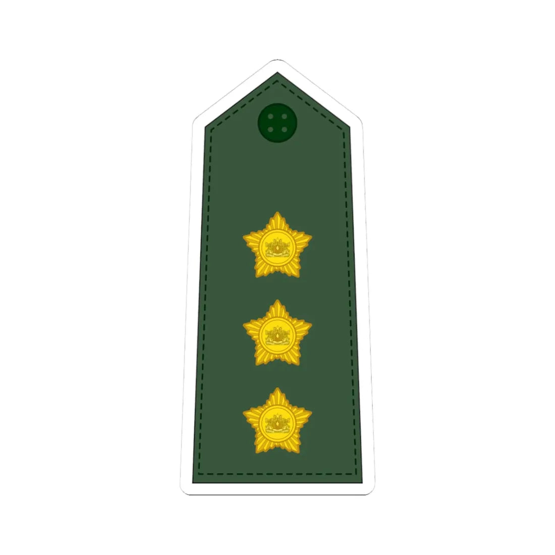 09. Myanmar Army CAPT (Myanmar) (Military Rank) STICKER Vinyl Kiss-Cut Decal 3 Inch White - The Sticker Space