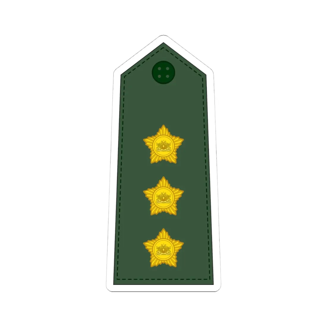 09. Myanmar Army CAPT (Myanmar) (Military Rank) STICKER Vinyl Kiss-Cut Decal 4 Inch White - The Sticker Space