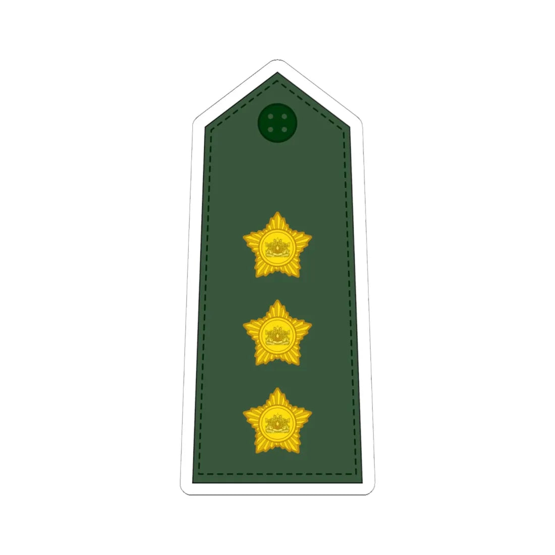09. Myanmar Army CAPT (Myanmar) (Military Rank) STICKER Vinyl Kiss-Cut Decal 6 Inch White - The Sticker Space