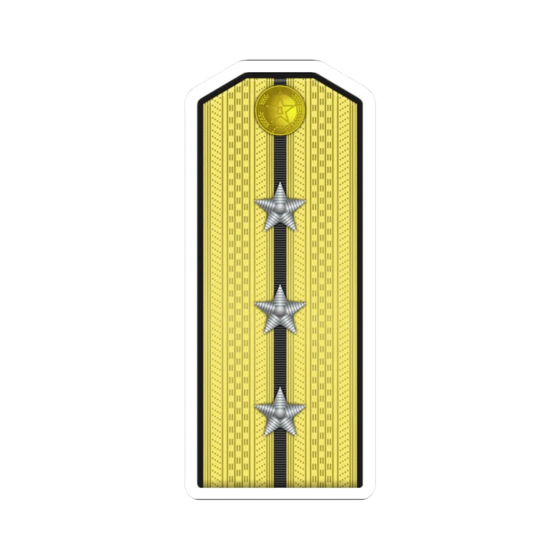 09 PLA Navy Hǎijūn shàngwèi Type 55 (China) (Military Rank) STICKER Vinyl Kiss-Cut Decal 2 Inch White - The Sticker Space