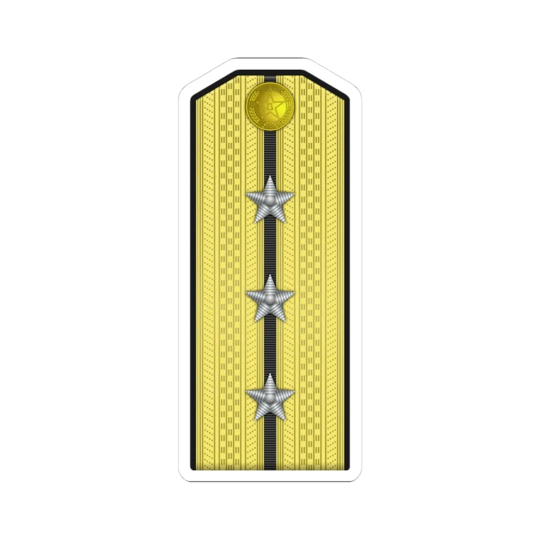 09 PLA Navy Hǎijūn shàngwèi Type 55 (China) (Military Rank) STICKER Vinyl Kiss-Cut Decal 3 Inch White - The Sticker Space