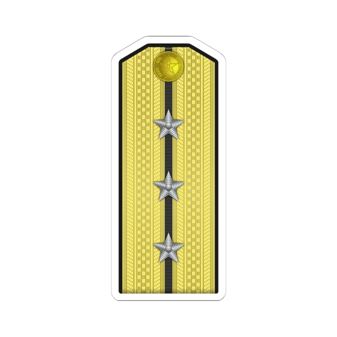 09 PLA Navy Hǎijūn shàngwèi Type 55 (China) (Military Rank) STICKER Vinyl Kiss-Cut Decal 6 Inch White - The Sticker Space