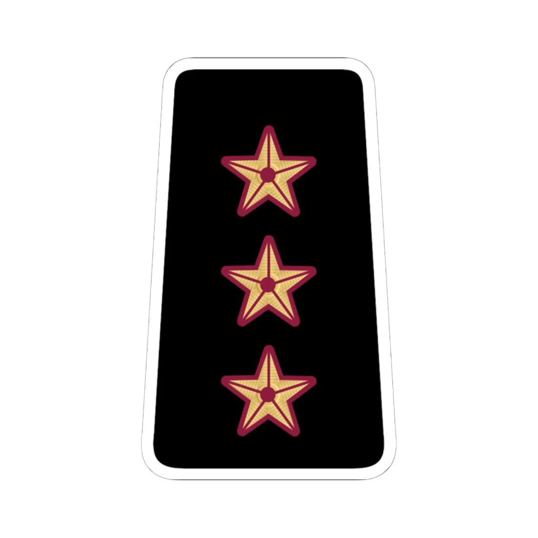 09. QENF CAPT (Qatar) (Military Rank) STICKER Vinyl Kiss-Cut Decal 6 Inch White - The Sticker Space
