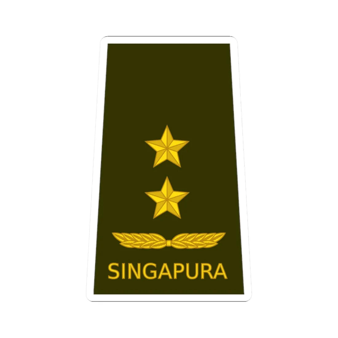 09 RSA OF07 (Singapore) (Military Rank) STICKER Vinyl Kiss-Cut Decal 2 Inch White - The Sticker Space