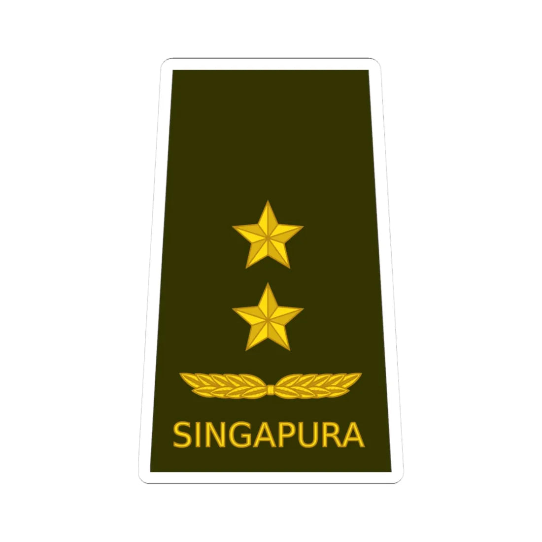 09 RSA OF07 (Singapore) (Military Rank) STICKER Vinyl Kiss-Cut Decal 3 Inch White - The Sticker Space