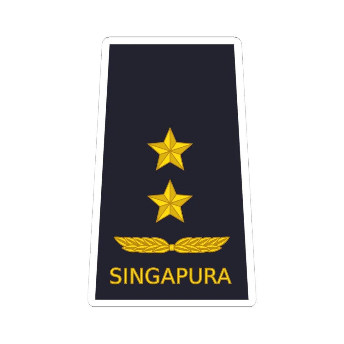 09 RSAF OF07 (Singapore) (Military Rank) STICKER Vinyl Kiss-Cut Decal 4 Inch White - The Sticker Space