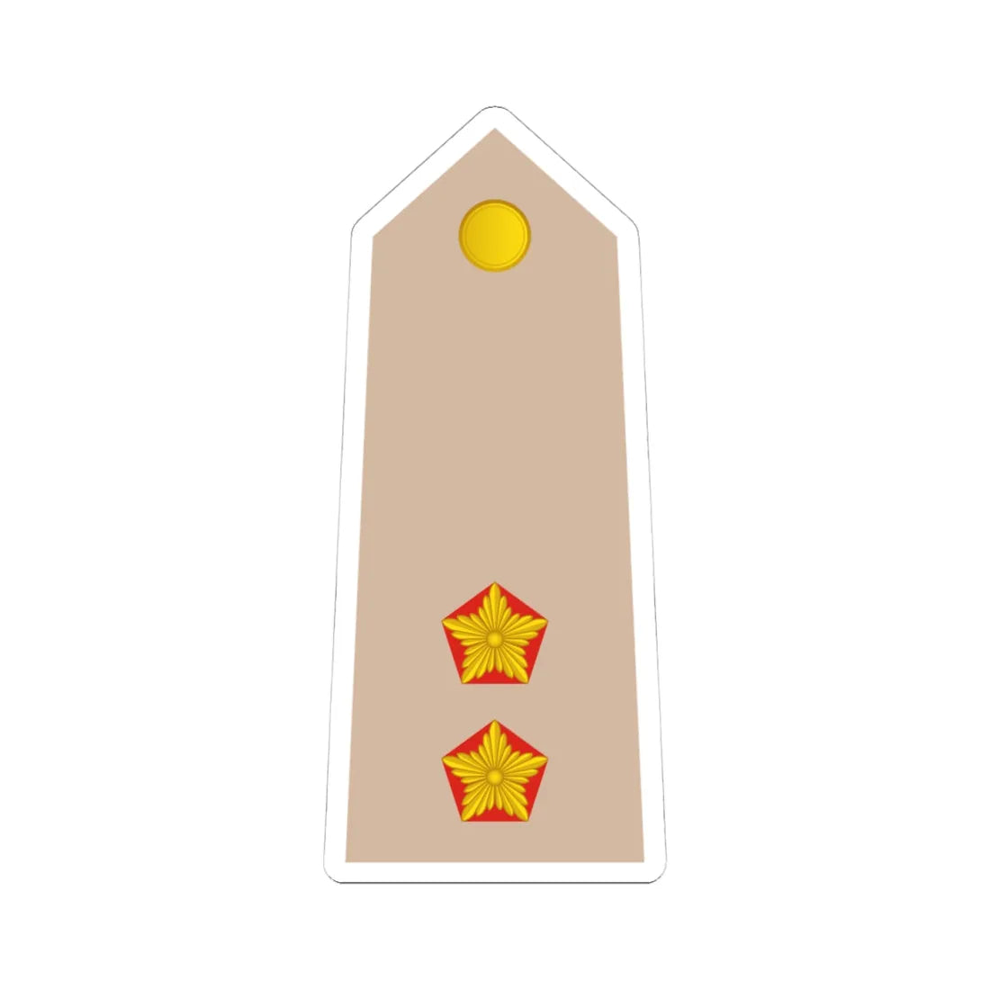 09 Somali Army 1LT (Mali) (Military Rank) STICKER Vinyl Kiss-Cut Decal 4 Inch White - The Sticker Space