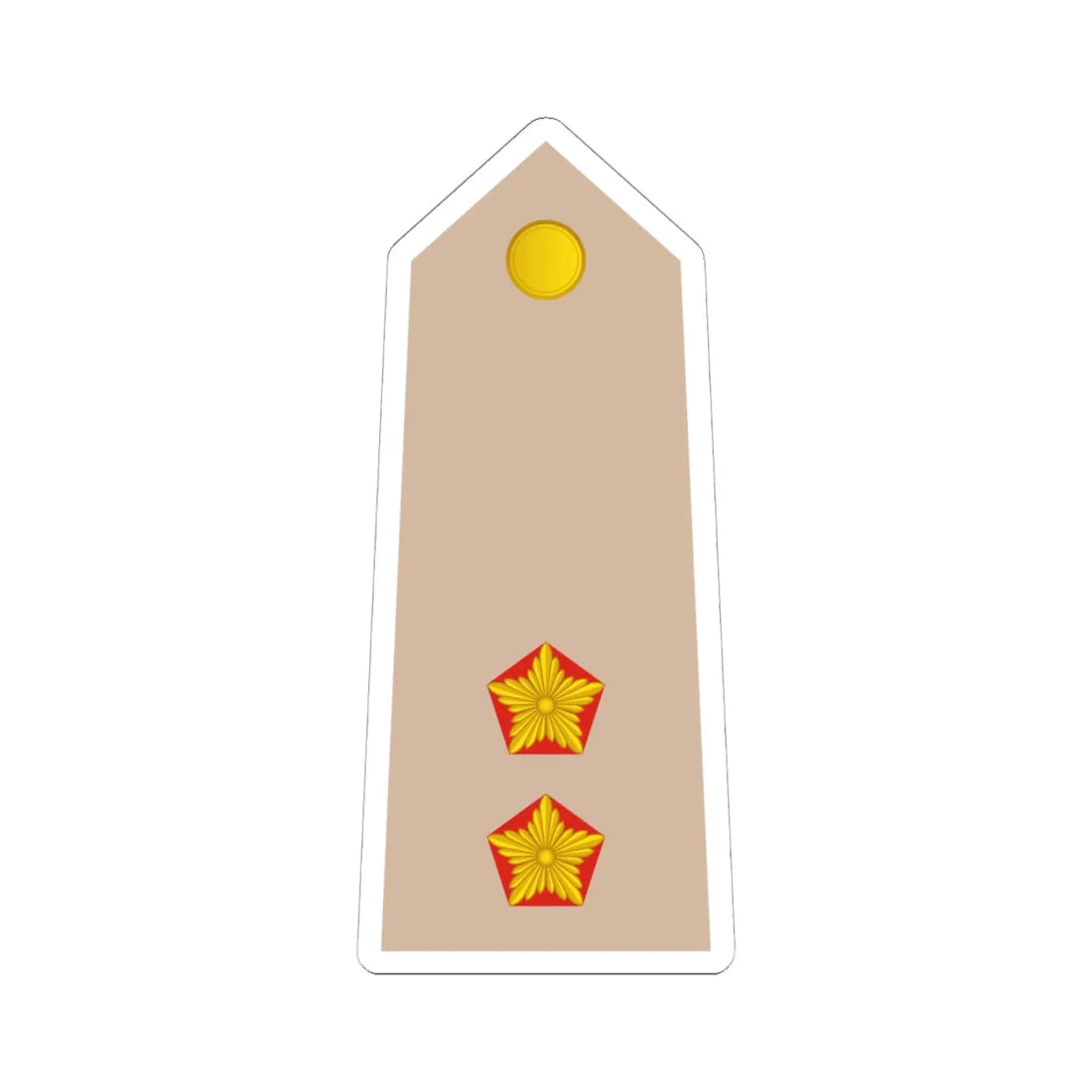 09 Somali Army 1LT (Mali) (Military Rank) STICKER Vinyl Kiss-Cut Decal 6 Inch White - The Sticker Space