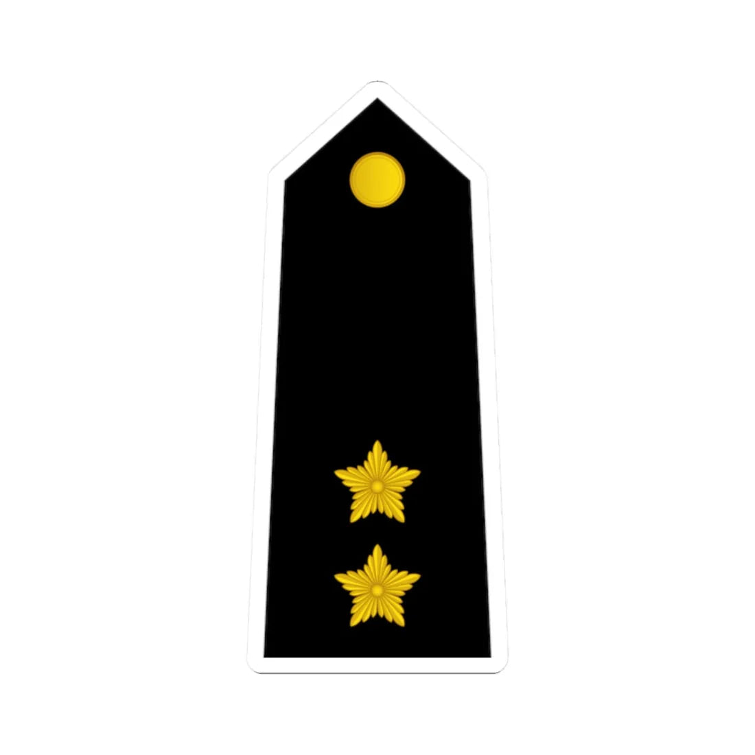 09 Somali Navy 1LT (Mali) (Military Rank) STICKER Vinyl Kiss-Cut Decal 2 Inch White - The Sticker Space