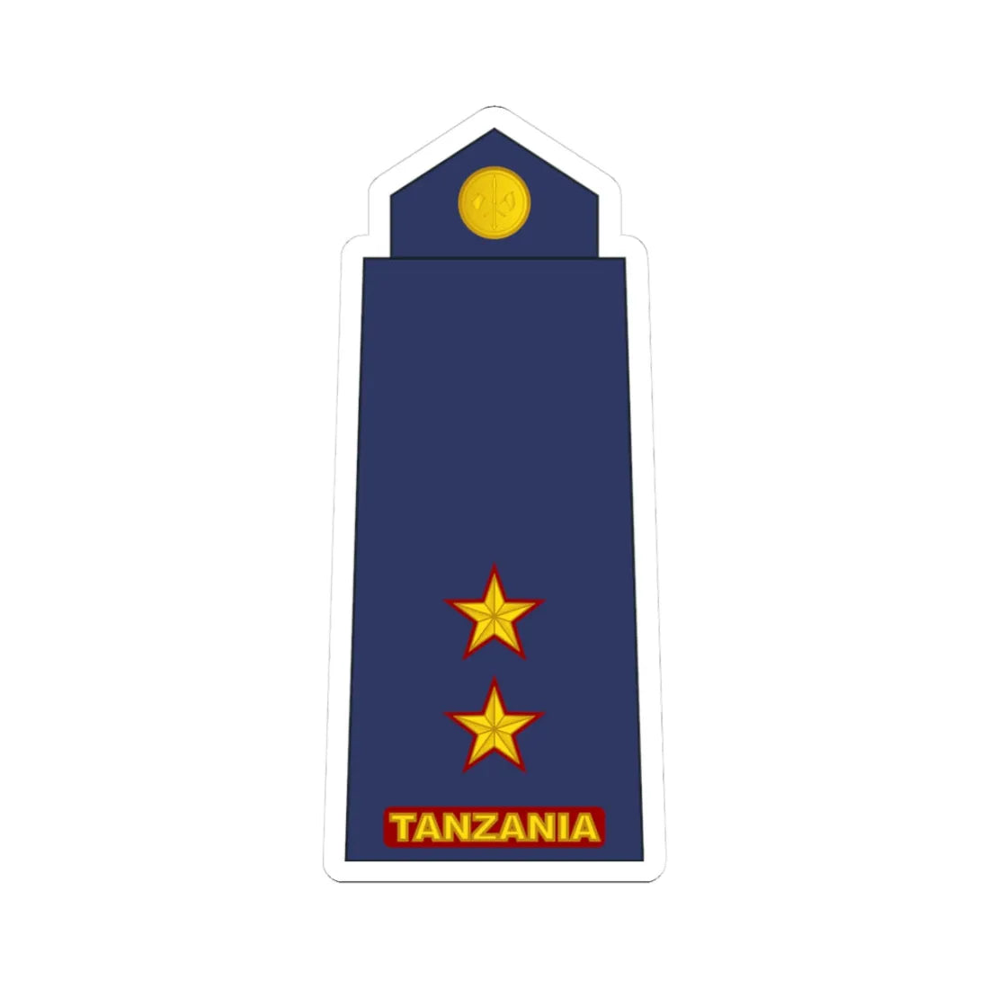 09 Tanzania Air Force 1LT (Tanzania) (Military Rank) STICKER Vinyl Kiss-Cut Decal 3 Inch White - The Sticker Space