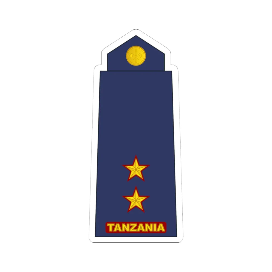 09 Tanzania Air Force 1LT (Tanzania) (Military Rank) STICKER Vinyl Kiss-Cut Decal 4 Inch White - The Sticker Space