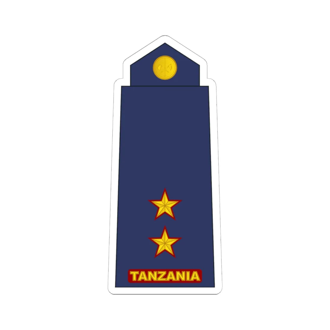 09 Tanzania Air Force 1LT (Tanzania) (Military Rank) STICKER Vinyl Kiss-Cut Decal 6 Inch White - The Sticker Space