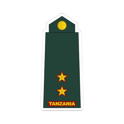 09 Tanzania Army 1LT (Tanzania) (Military Rank) STICKER Vinyl Kiss-Cut Decal 4 Inch White - The Sticker Space