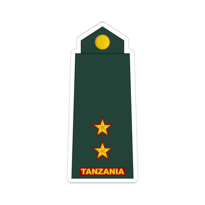 09 Tanzania Army 1LT (Tanzania) (Military Rank) STICKER Vinyl Kiss-Cut Decal 6 Inch White - The Sticker Space