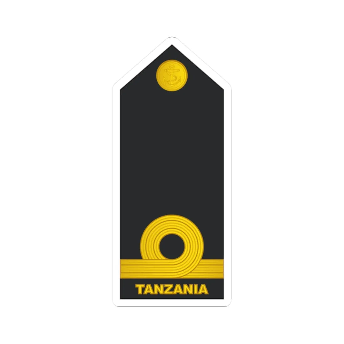 09 Tanzania Navy SLT (Tanzania) (Military Rank) STICKER Vinyl Kiss-Cut Decal 2 Inch White - The Sticker Space