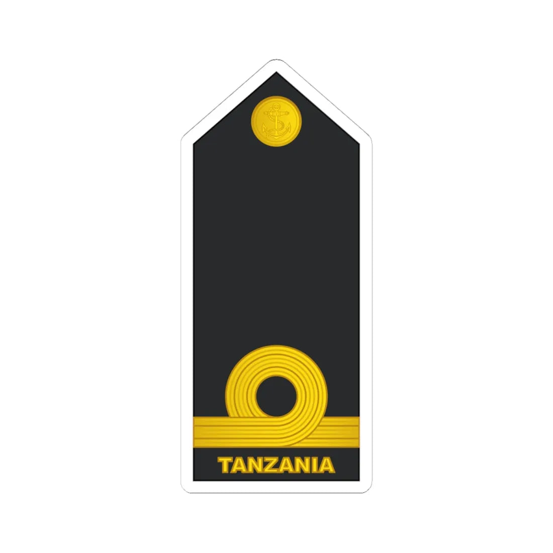 09 Tanzania Navy SLT (Tanzania) (Military Rank) STICKER Vinyl Kiss-Cut Decal 4 Inch White - The Sticker Space