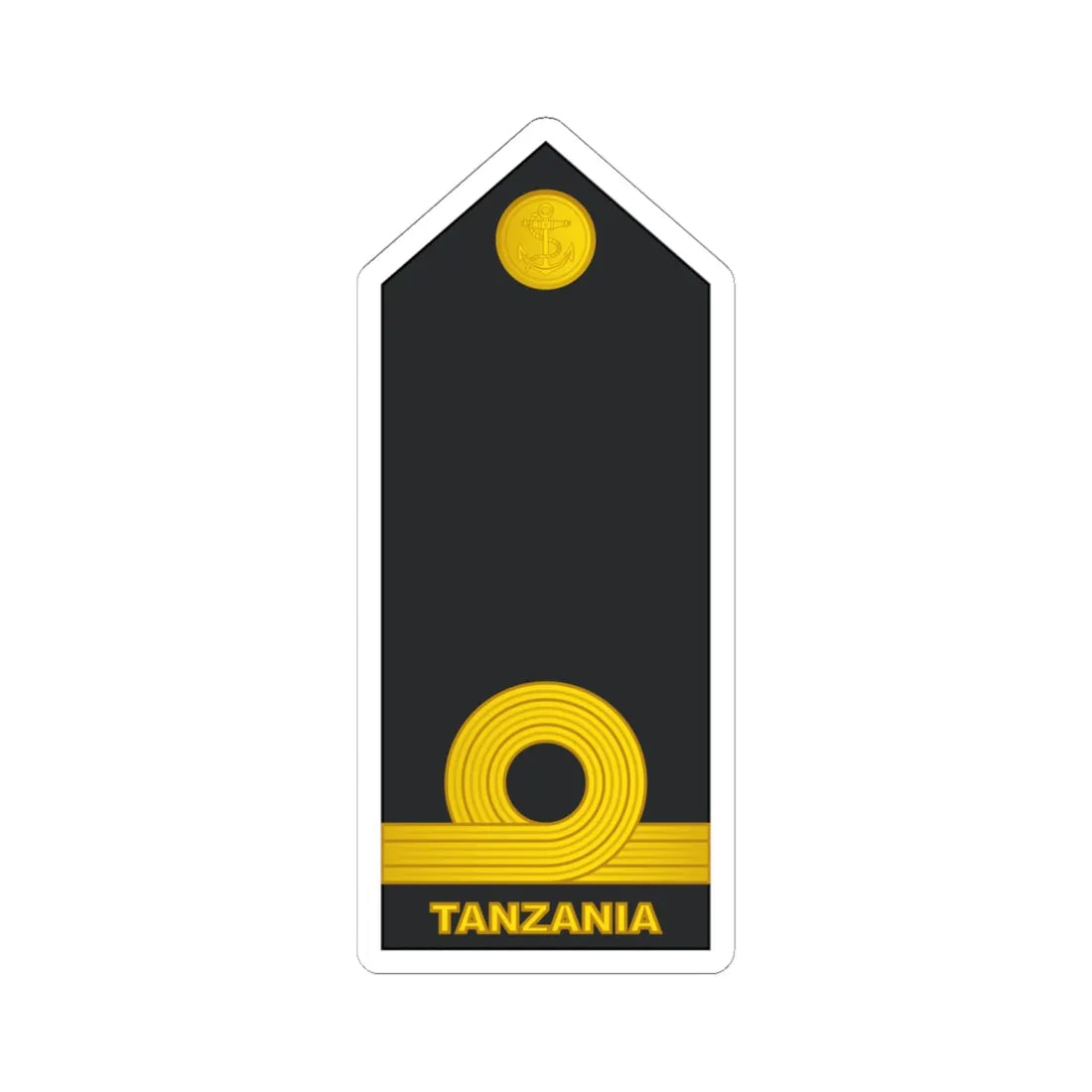 09 Tanzania Navy SLT (Tanzania) (Military Rank) STICKER Vinyl Kiss-Cut Decal 6 Inch White - The Sticker Space