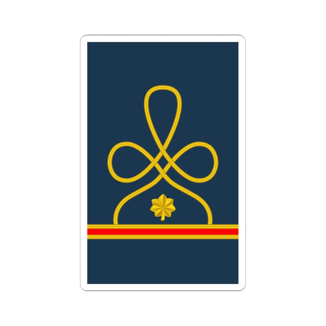 09 US Army Mess Uniform MAJ (United States) (Military Rank) STICKER Vinyl Kiss-Cut Decal 6 Inch White - The Sticker Space