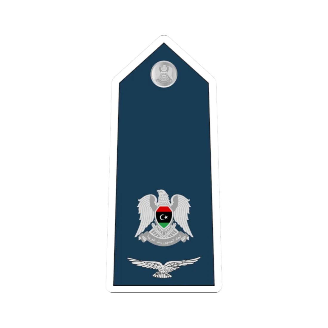 09.Libyan Air Force MAJ (Libya) (Military Rank) STICKER Vinyl Kiss-Cut Decal 2 Inch White - The Sticker Space