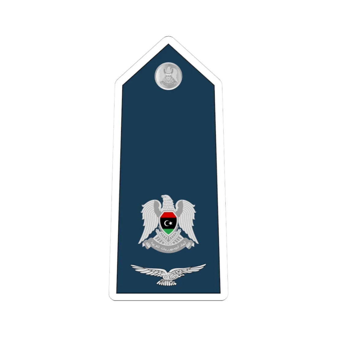 09.Libyan Air Force MAJ (Libya) (Military Rank) STICKER Vinyl Kiss-Cut Decal 3 Inch White - The Sticker Space