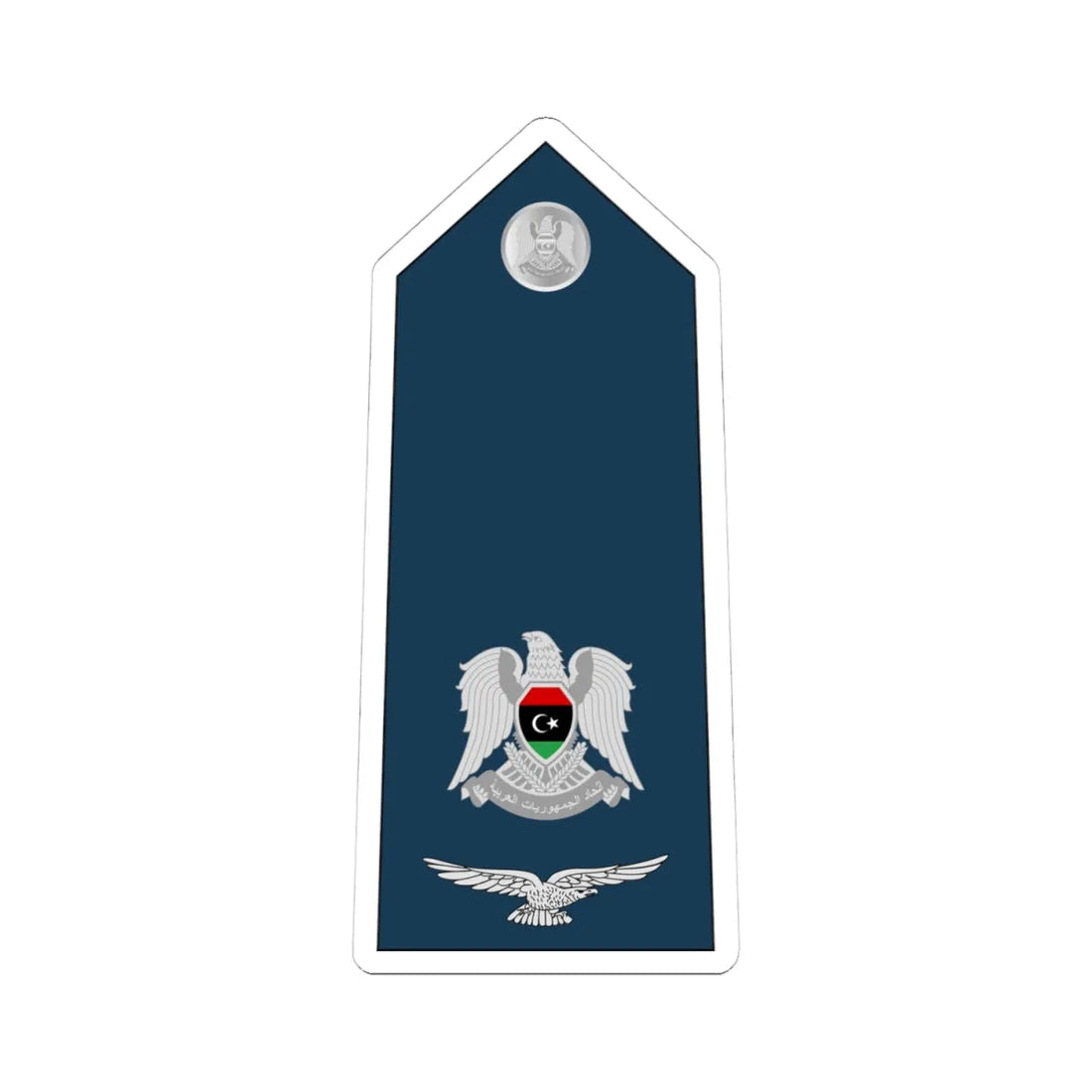 09.Libyan Air Force MAJ (Libya) (Military Rank) STICKER Vinyl Kiss-Cut Decal 4 Inch White - The Sticker Space