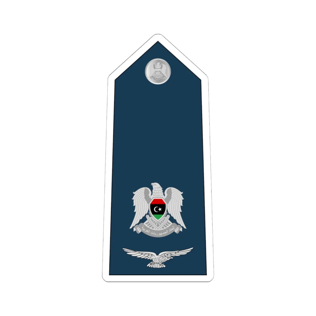 09.Libyan Air Force MAJ (Libya) (Military Rank) STICKER Vinyl Kiss-Cut Decal 6 Inch White - The Sticker Space