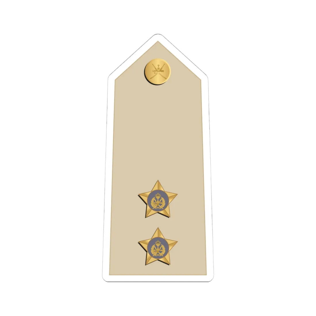 09.RAFO 1LT (Oman) (Military Rank) STICKER Vinyl Kiss-Cut Decal 4 Inch White - The Sticker Space