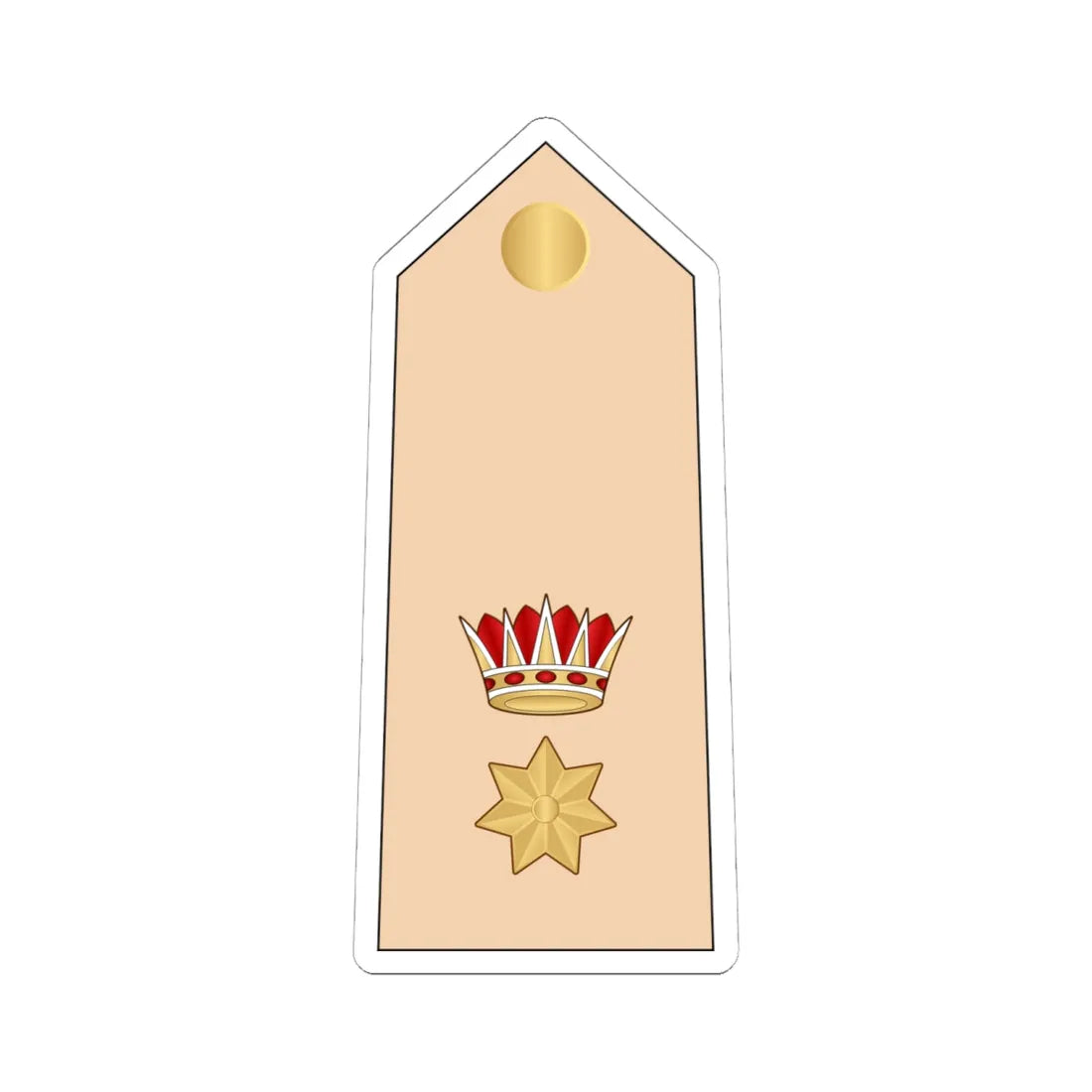 09.RBLF LTC (Bahrain) (Military Rank) STICKER Vinyl Kiss-Cut Decal 6 Inch White - The Sticker Space