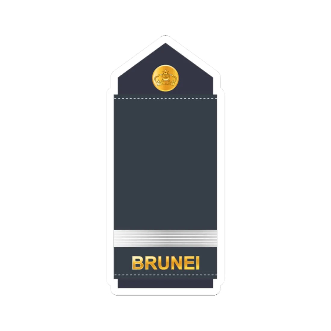 09.RBrAF OC (Brunei) (Military Rank) STICKER Vinyl Kiss-Cut Decal 2 Inch White - The Sticker Space