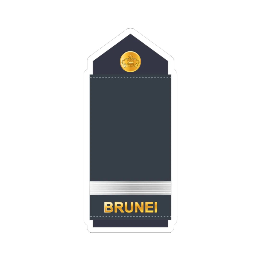 09.RBrAF OC (Brunei) (Military Rank) STICKER Vinyl Kiss-Cut Decal 3 Inch White - The Sticker Space