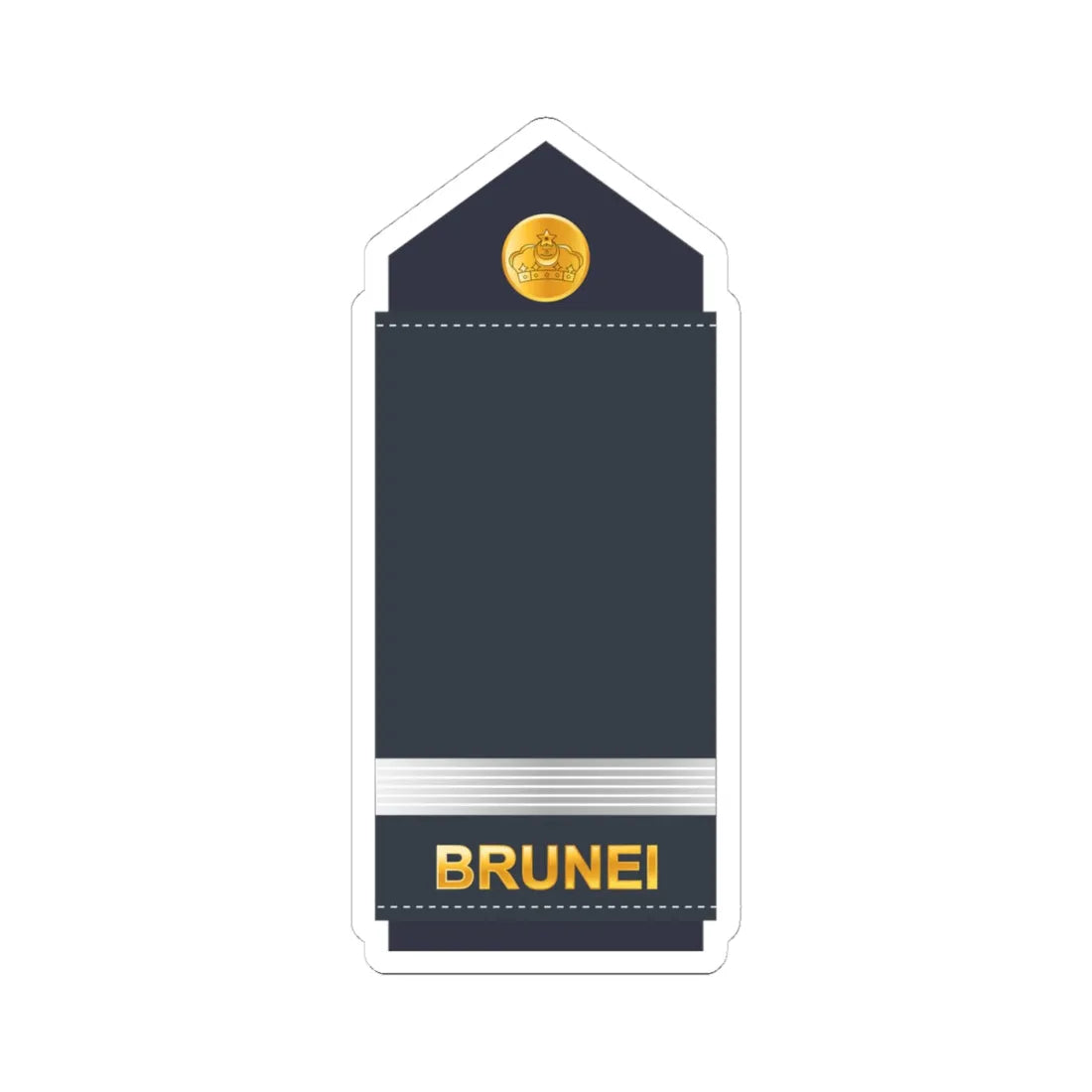 09.RBrAF OC (Brunei) (Military Rank) STICKER Vinyl Kiss-Cut Decal 4 Inch White - The Sticker Space