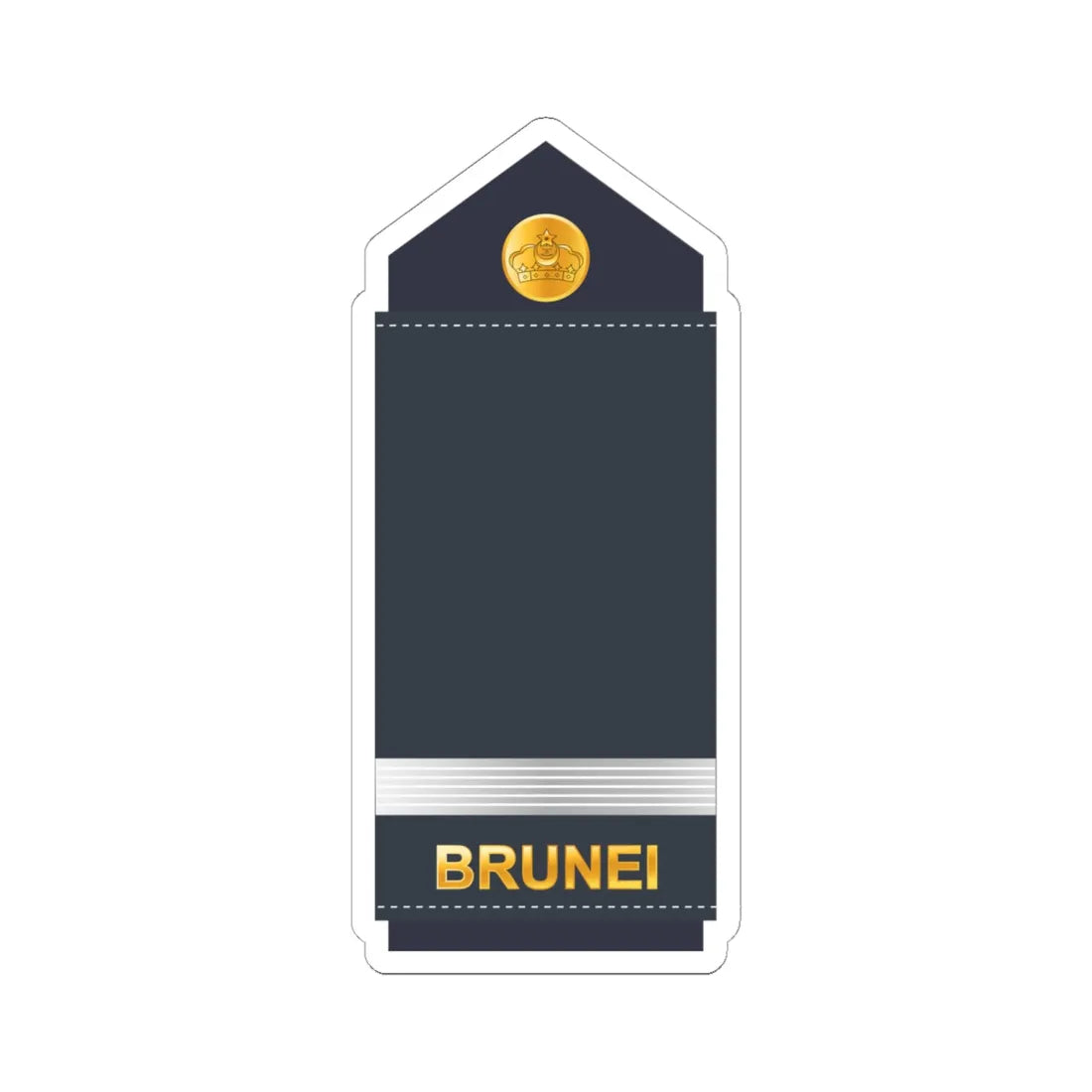 09.RBrAF OC (Brunei) (Military Rank) STICKER Vinyl Kiss-Cut Decal 6 Inch White - The Sticker Space