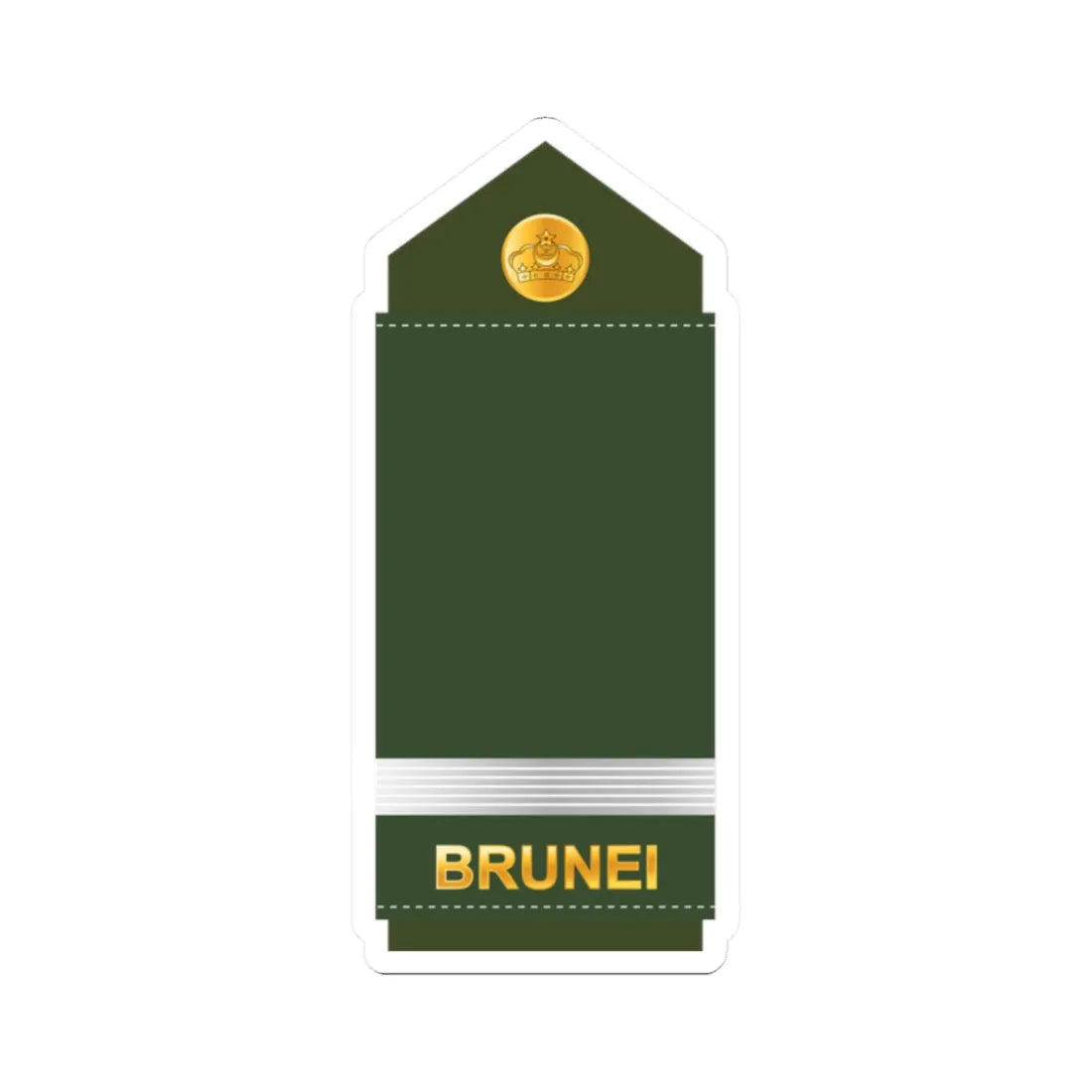 09.RBrLF OC (Brunei) (Military Rank) STICKER Vinyl Kiss-Cut Decal 2 Inch White - The Sticker Space