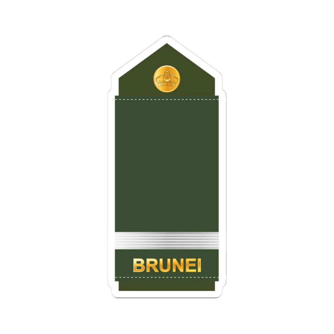09.RBrLF OC (Brunei) (Military Rank) STICKER Vinyl Kiss-Cut Decal 3 Inch White - The Sticker Space