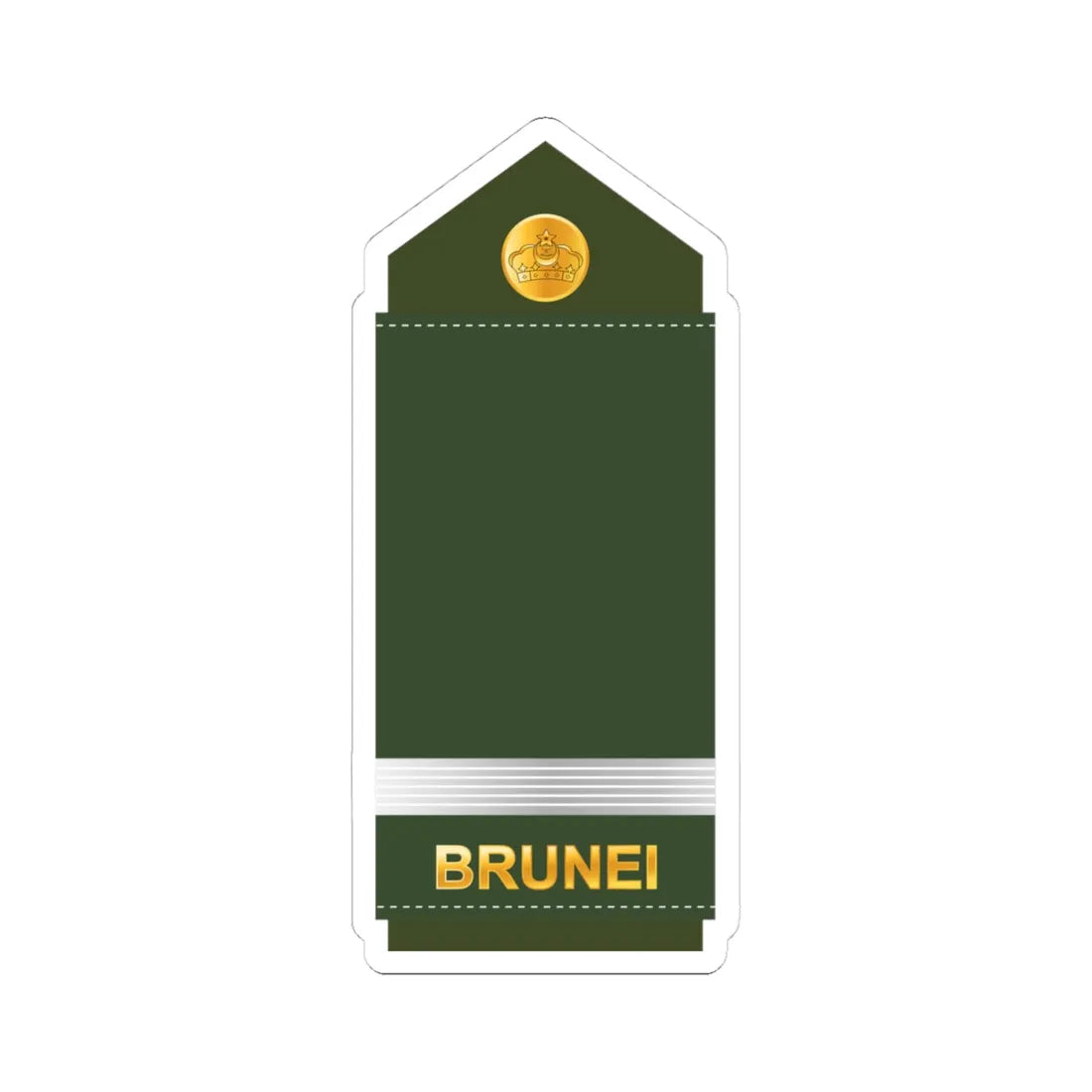 09.RBrLF OC (Brunei) (Military Rank) STICKER Vinyl Kiss-Cut Decal 4 Inch White - The Sticker Space