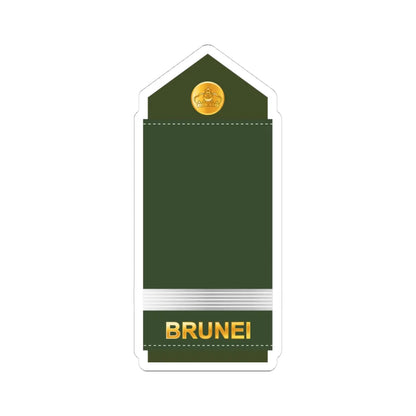 09.RBrLF OC (Brunei) (Military Rank) STICKER Vinyl Kiss-Cut Decal 4 Inch White - The Sticker Space