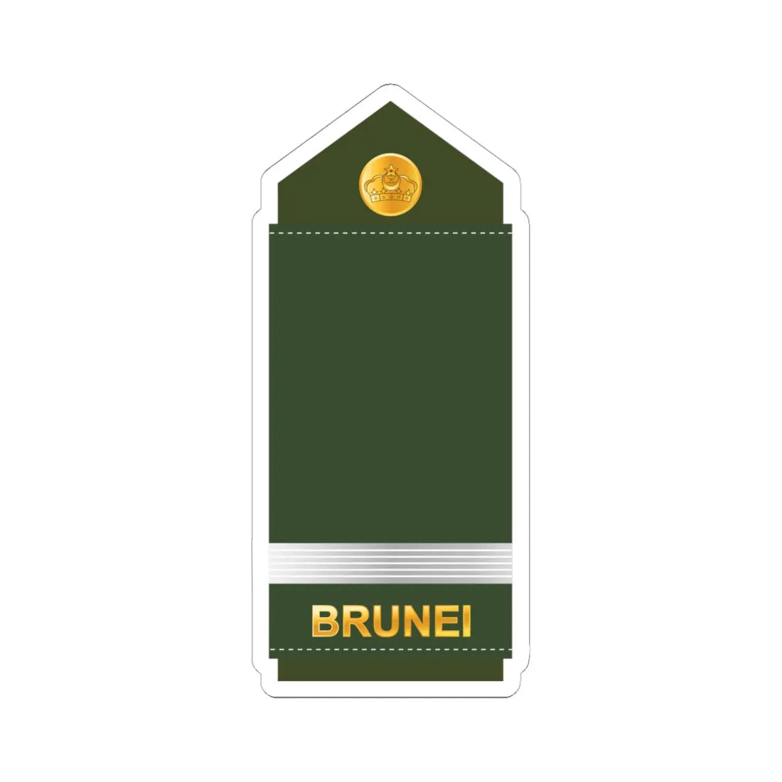 09.RBrLF OC (Brunei) (Military Rank) STICKER Vinyl Kiss-Cut Decal 6 Inch White - The Sticker Space