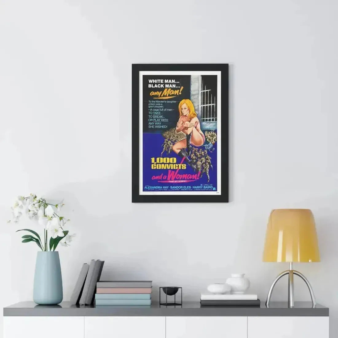 1,000 CONVICTS AND A WOMAN 1971 - Framed Movie Poster - The Sticker Space