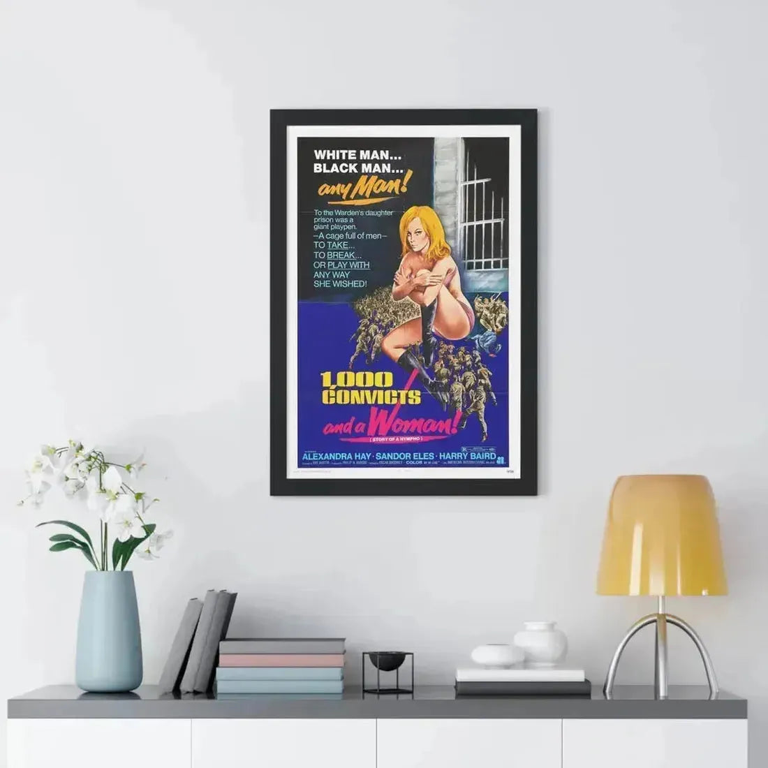 1,000 CONVICTS AND A WOMAN 1971 - Framed Movie Poster - The Sticker Space