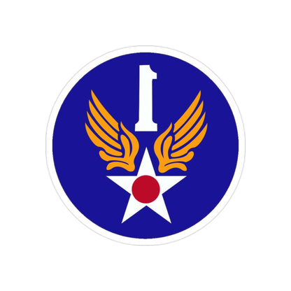 1 Air Force (U.S. Army) REVERSE PRINT Transparent STICKER-2" × 2"-The Sticker Space