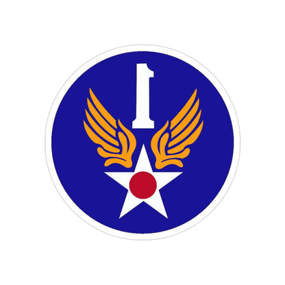 1 Air Force (U.S. Army) REVERSE PRINT Transparent STICKER-3" × 3"-The Sticker Space