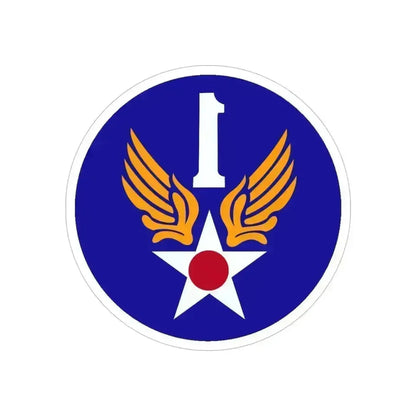 1 Air Force (U.S. Army) REVERSE PRINT Transparent Die-Cut STICKER 5 Inch Die-Cut Transparent - The Sticker Space